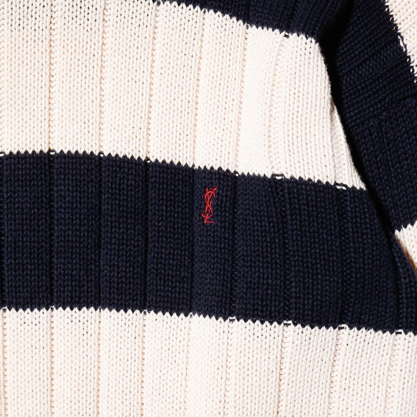 vintage 90's Yves Saint Laurent border sweater