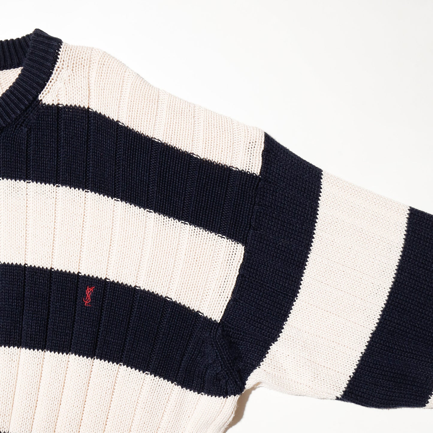 vintage 90's Yves Saint Laurent border sweater