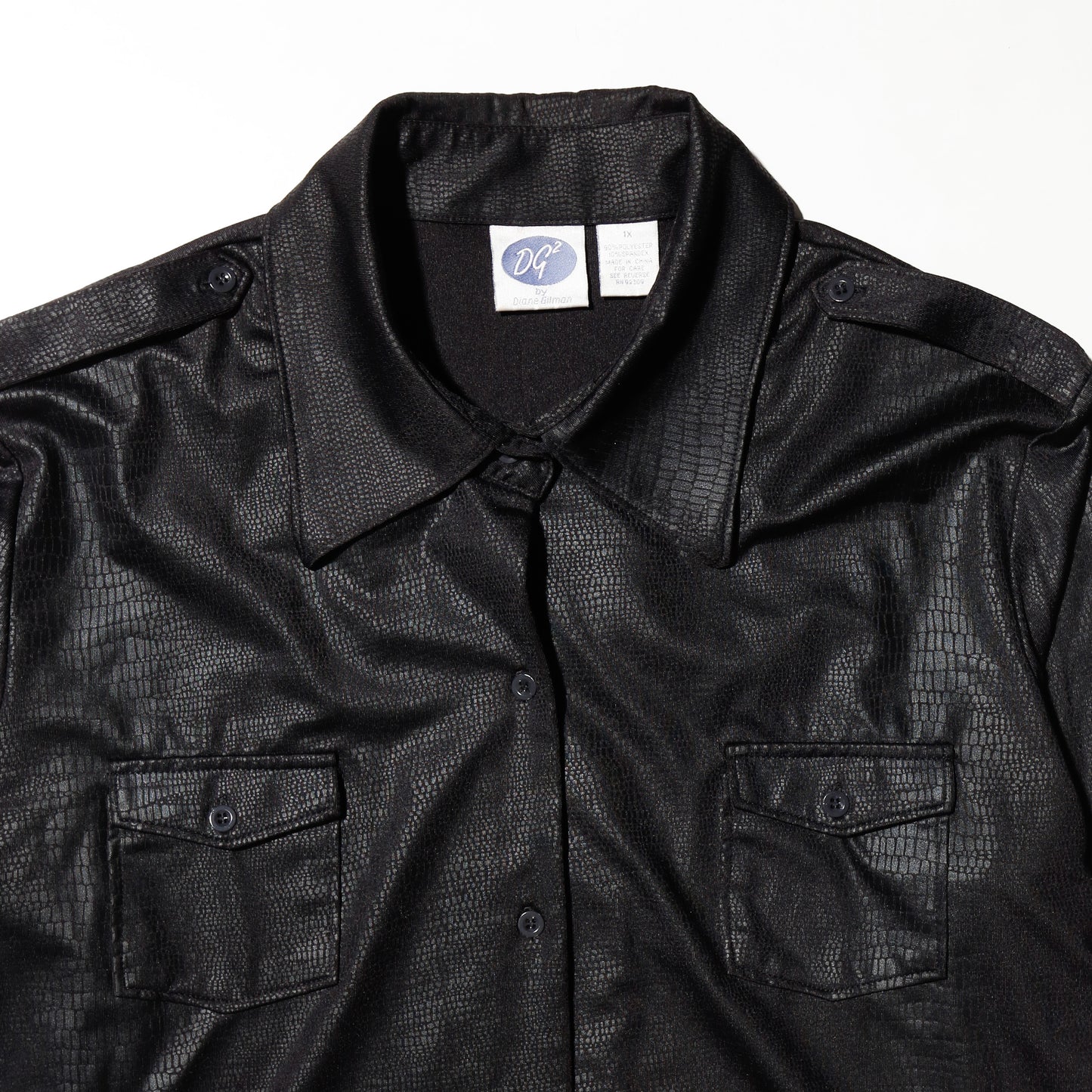 vintage python epaulet shirt