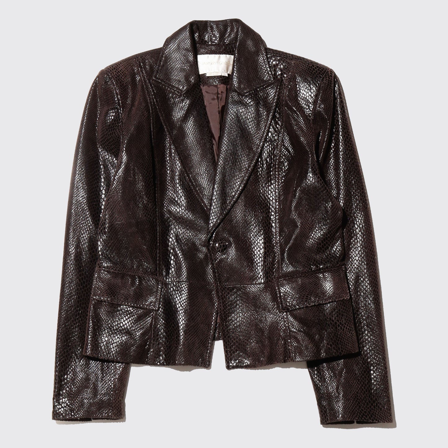 vintage python leather spencer jacket