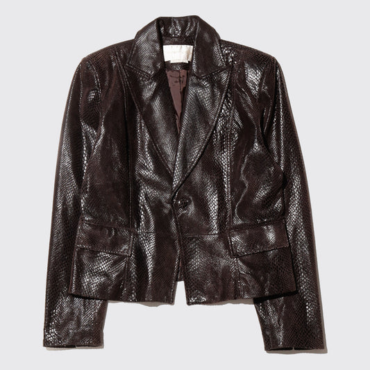 vintage python leather spencer jacket