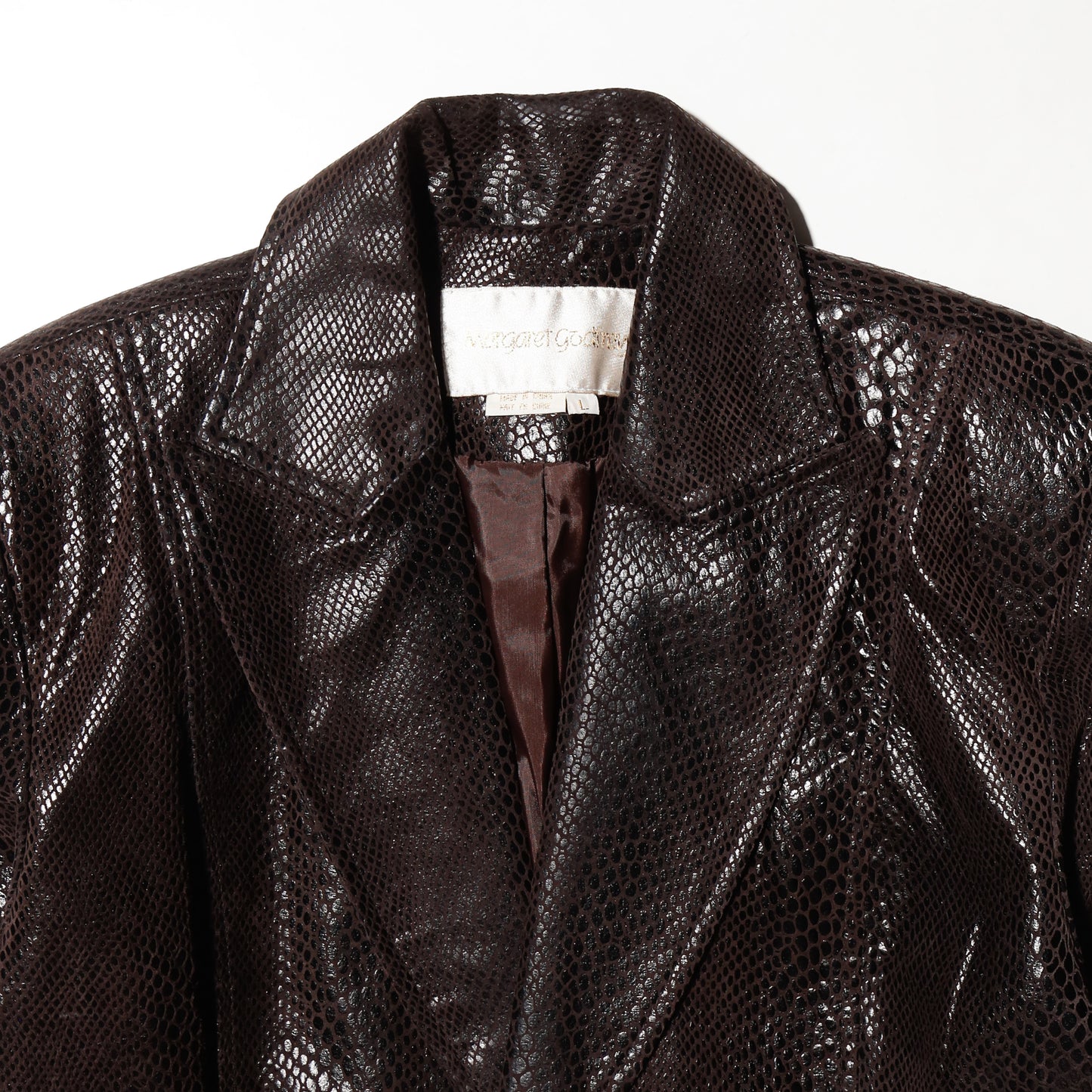 vintage python leather spencer jacket