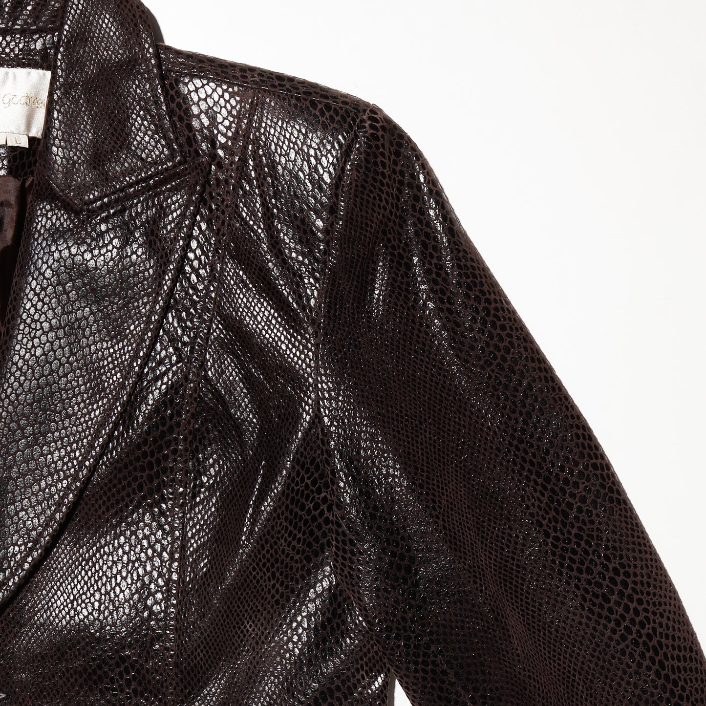 vintage python leather spencer jacket