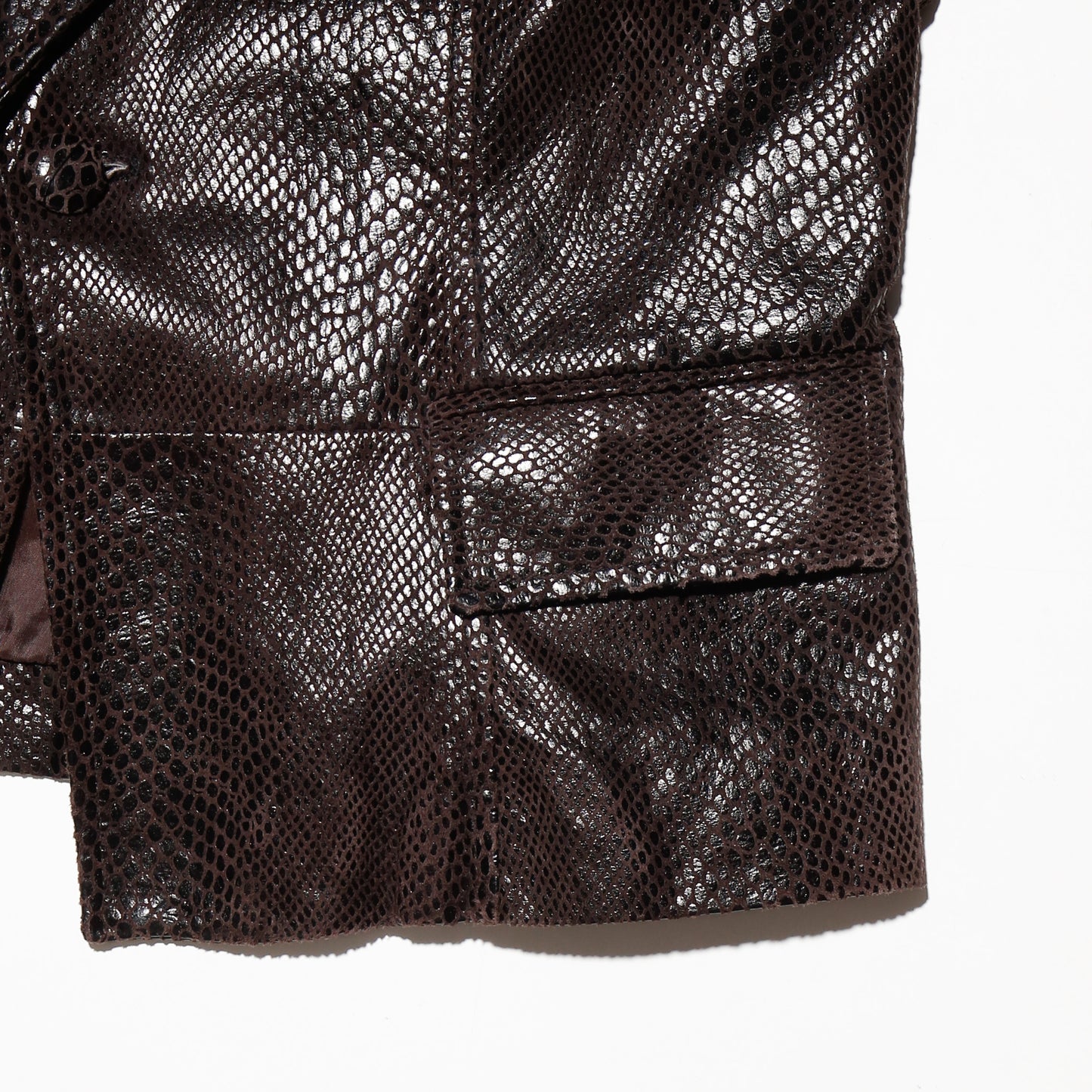 vintage python leather spencer jacket