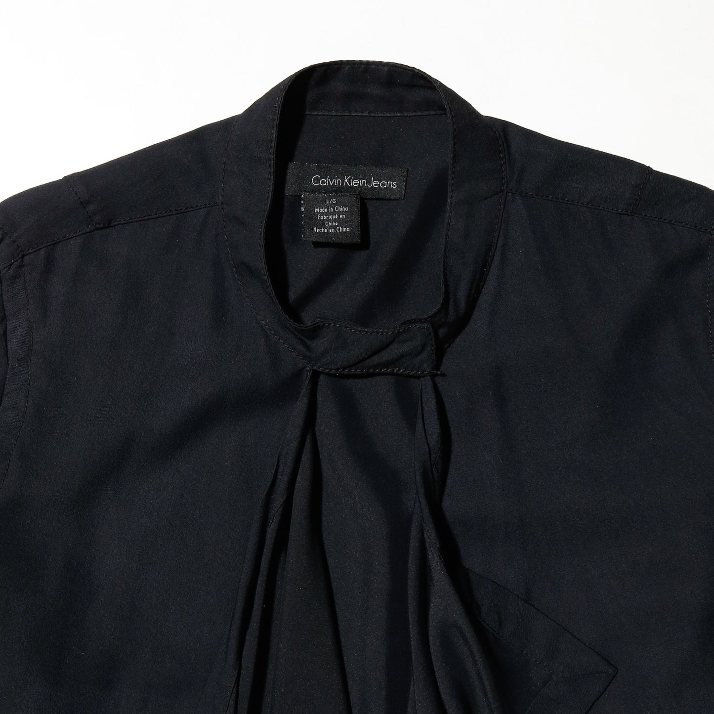 vintage calvin klein cropped drape shirt