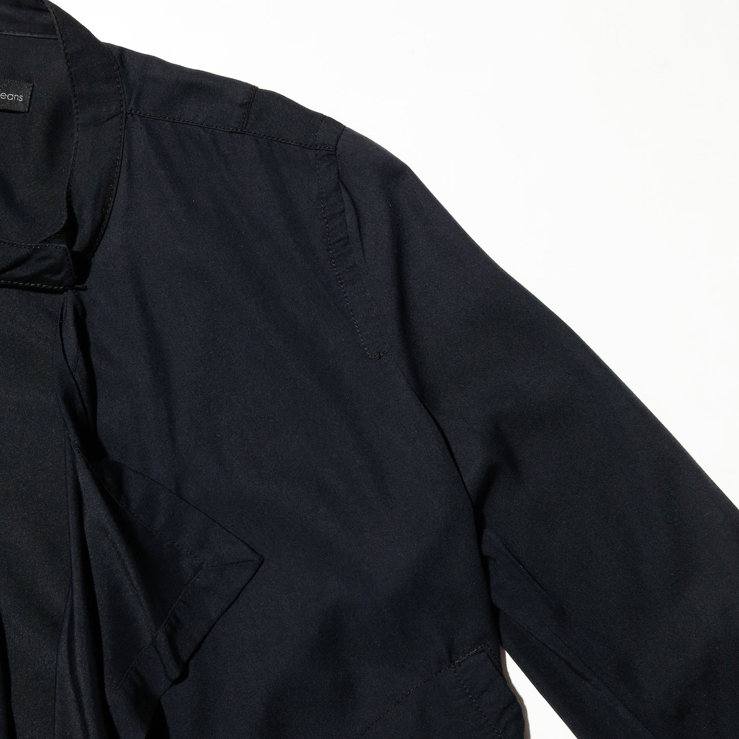 vintage calvin klein cropped drape shirt