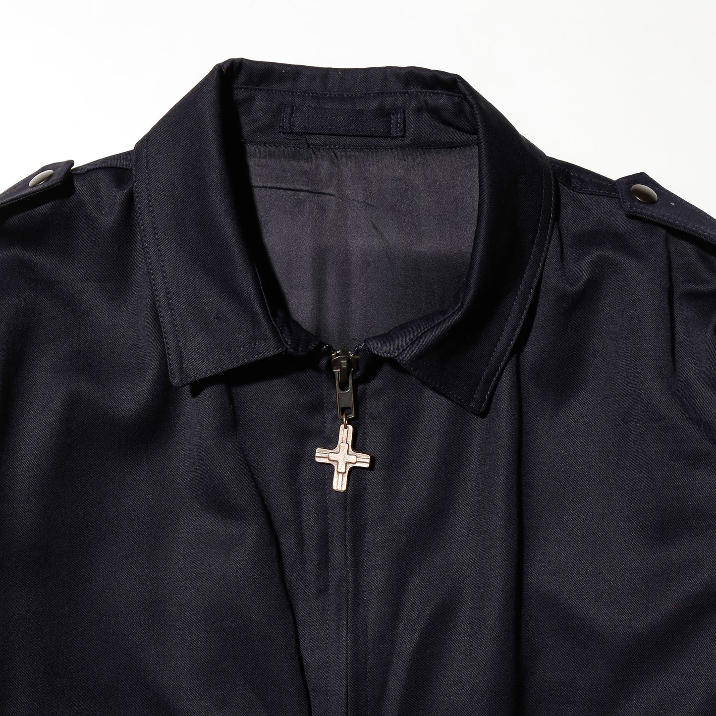 vintage italian navy cross top drizzler jacket