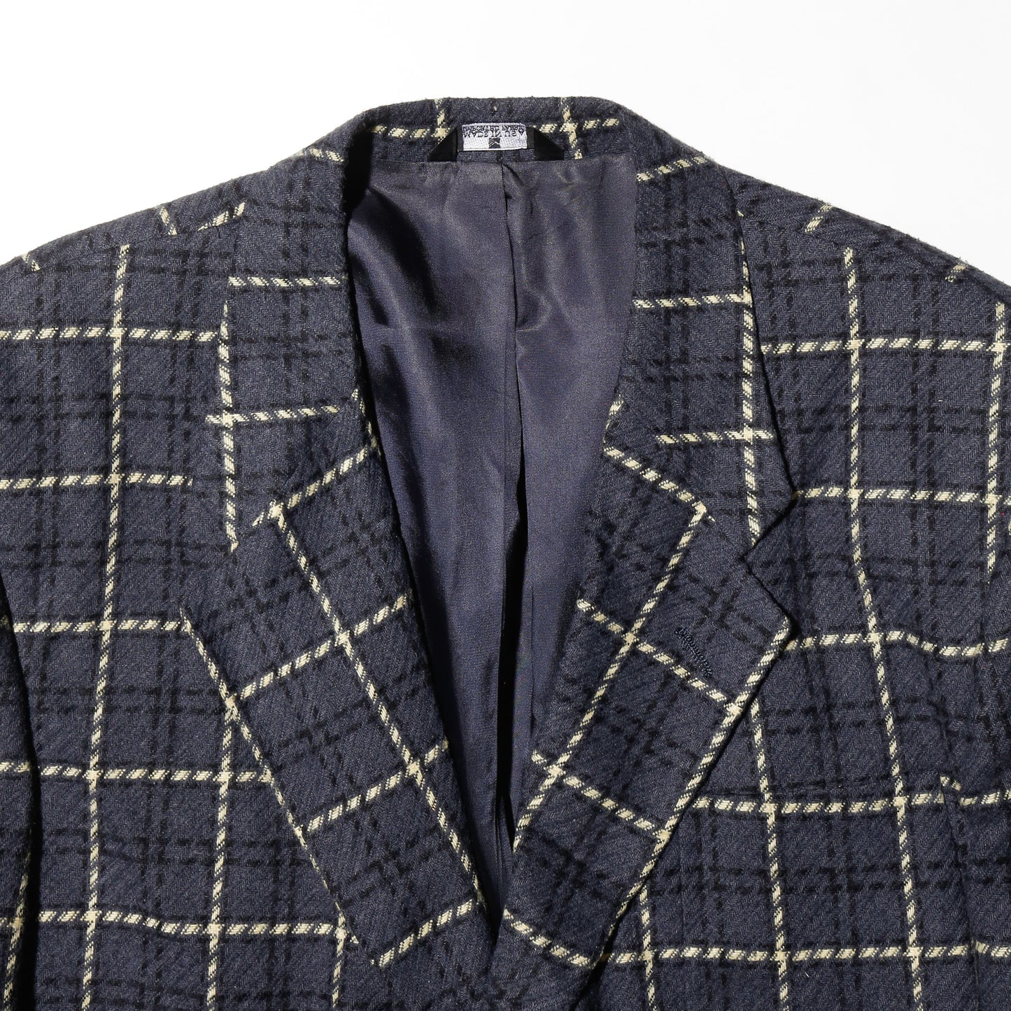 vintage 90's perry ellis check wool tailored jacket
