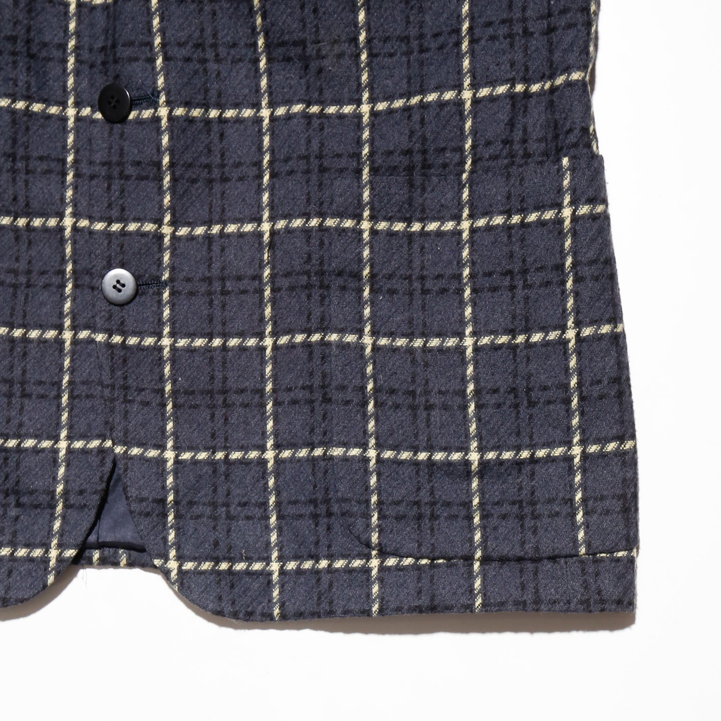 vintage 90's perry ellis check wool tailored jacket