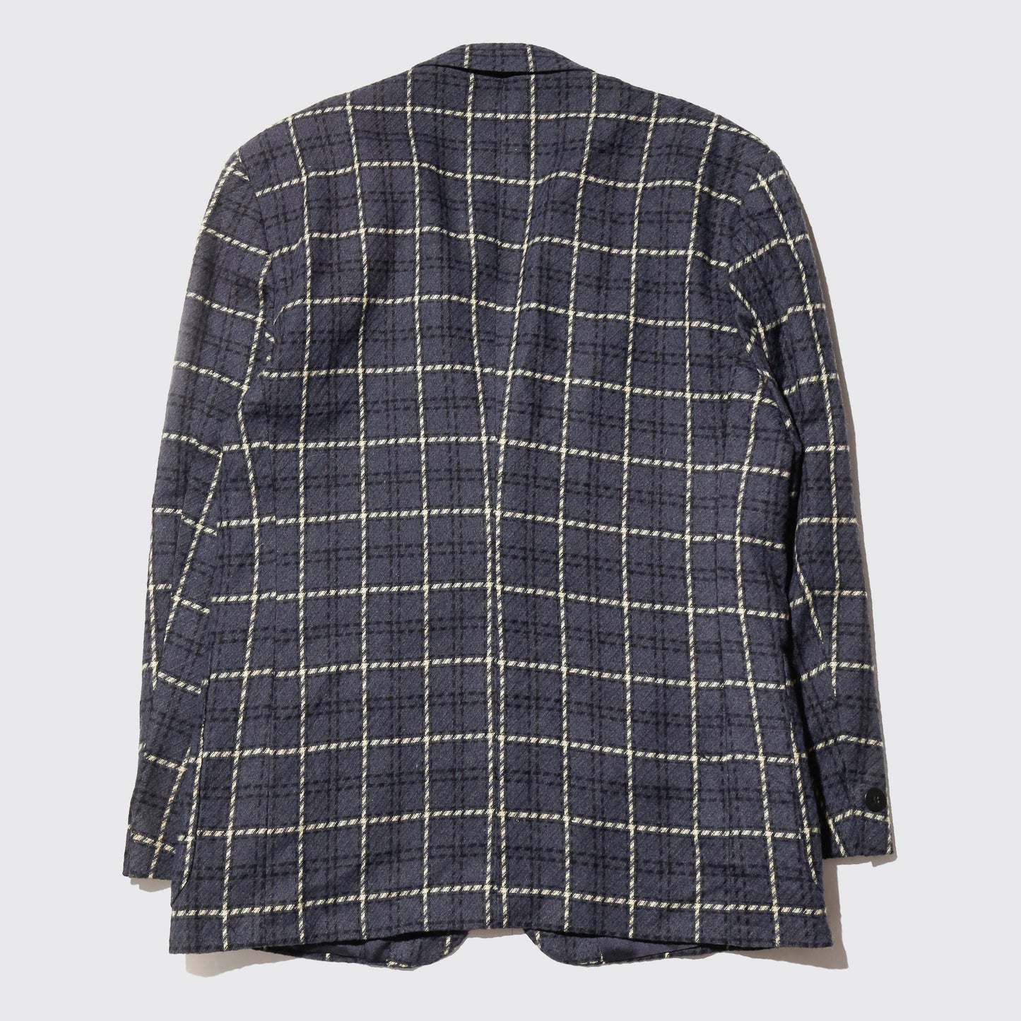 vintage 90's perry ellis check wool tailored jacket