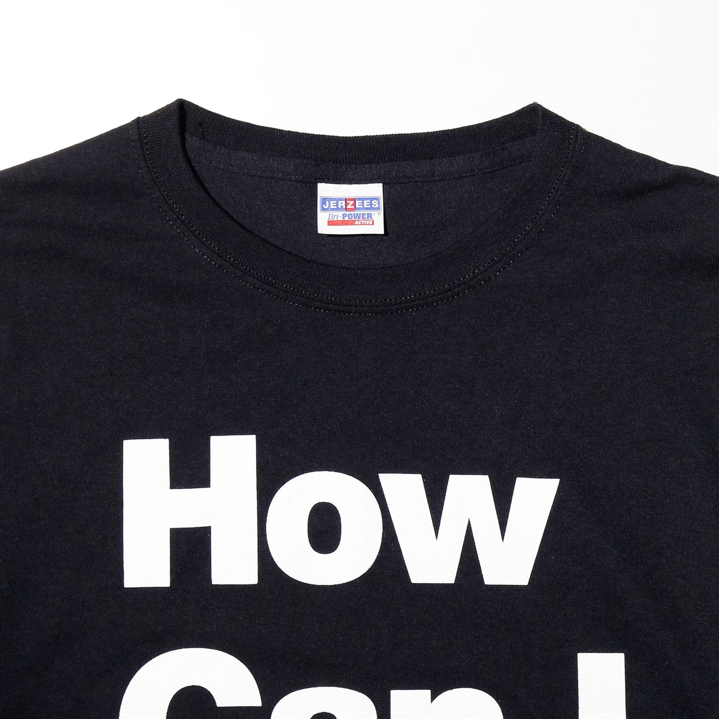 vintage thermal sleeve "how can I help you?" t-shirt