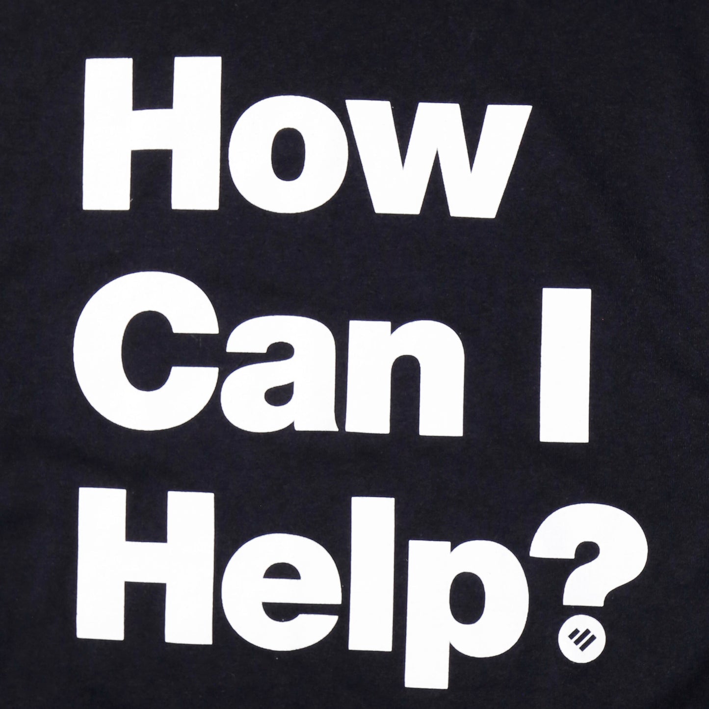 vintage thermal sleeve "how can I help you?" t-shirt