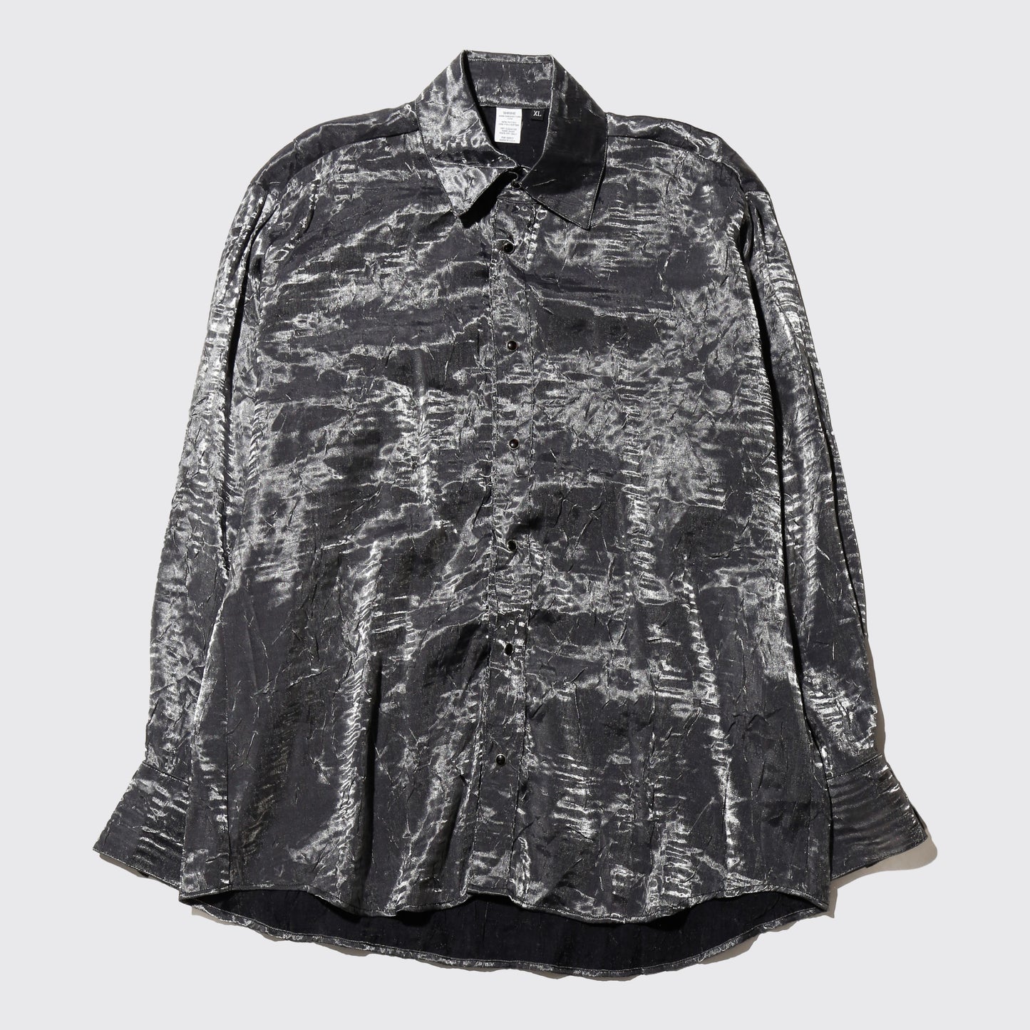 vintage wrinkle metalic shirt
