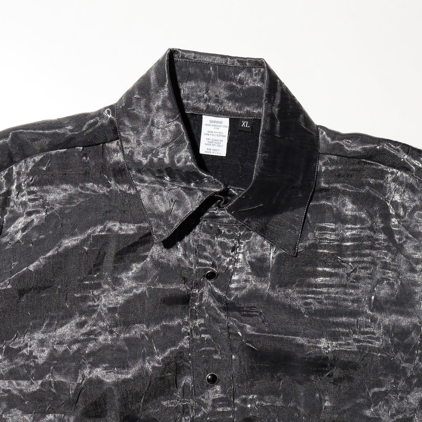 vintage wrinkle metalic shirt
