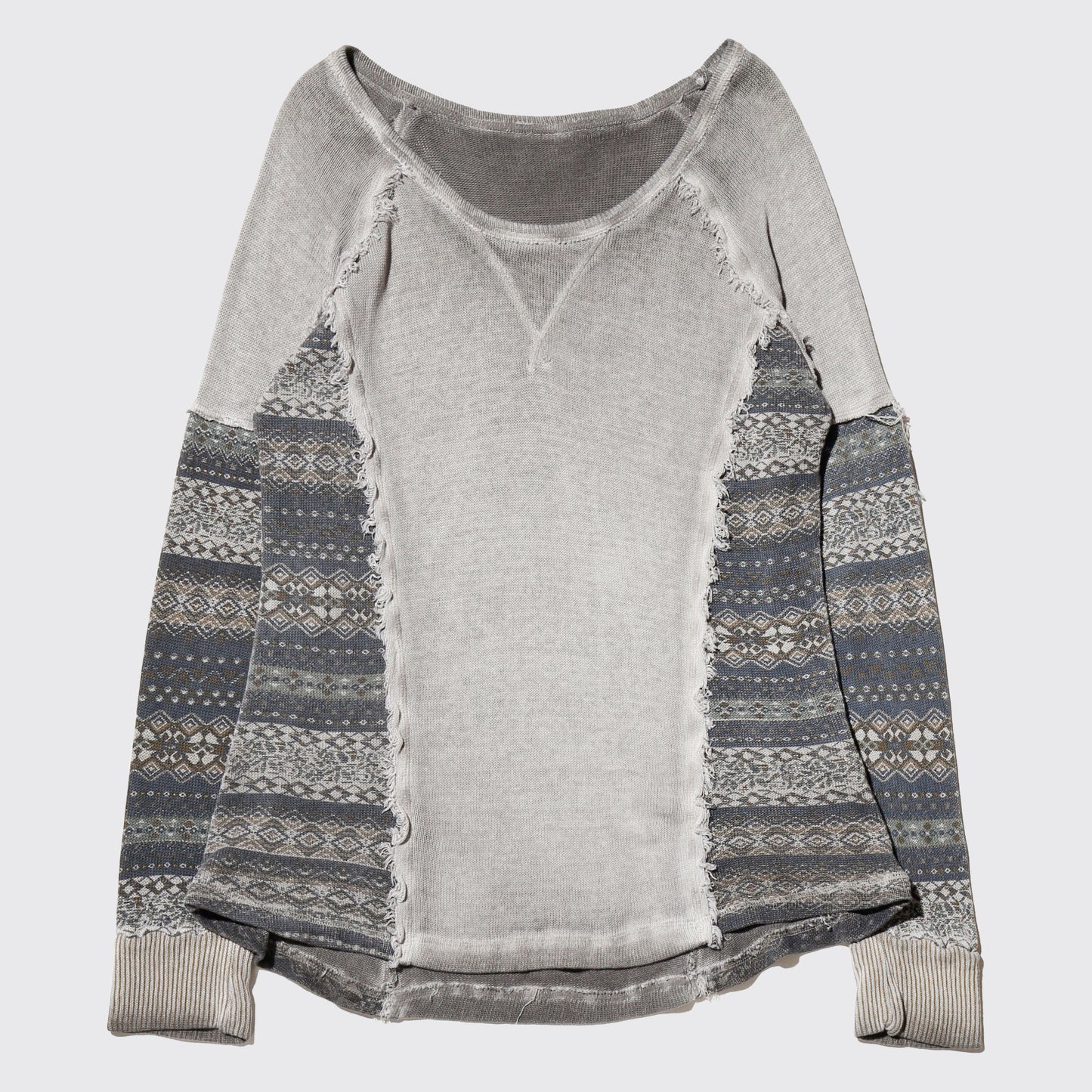 vintage jacquard combi knit cut sew