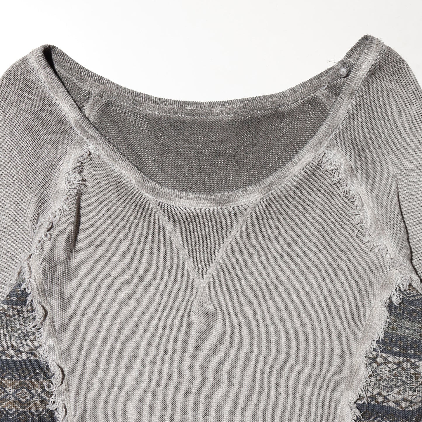 vintage jacquard combi knit cut sew