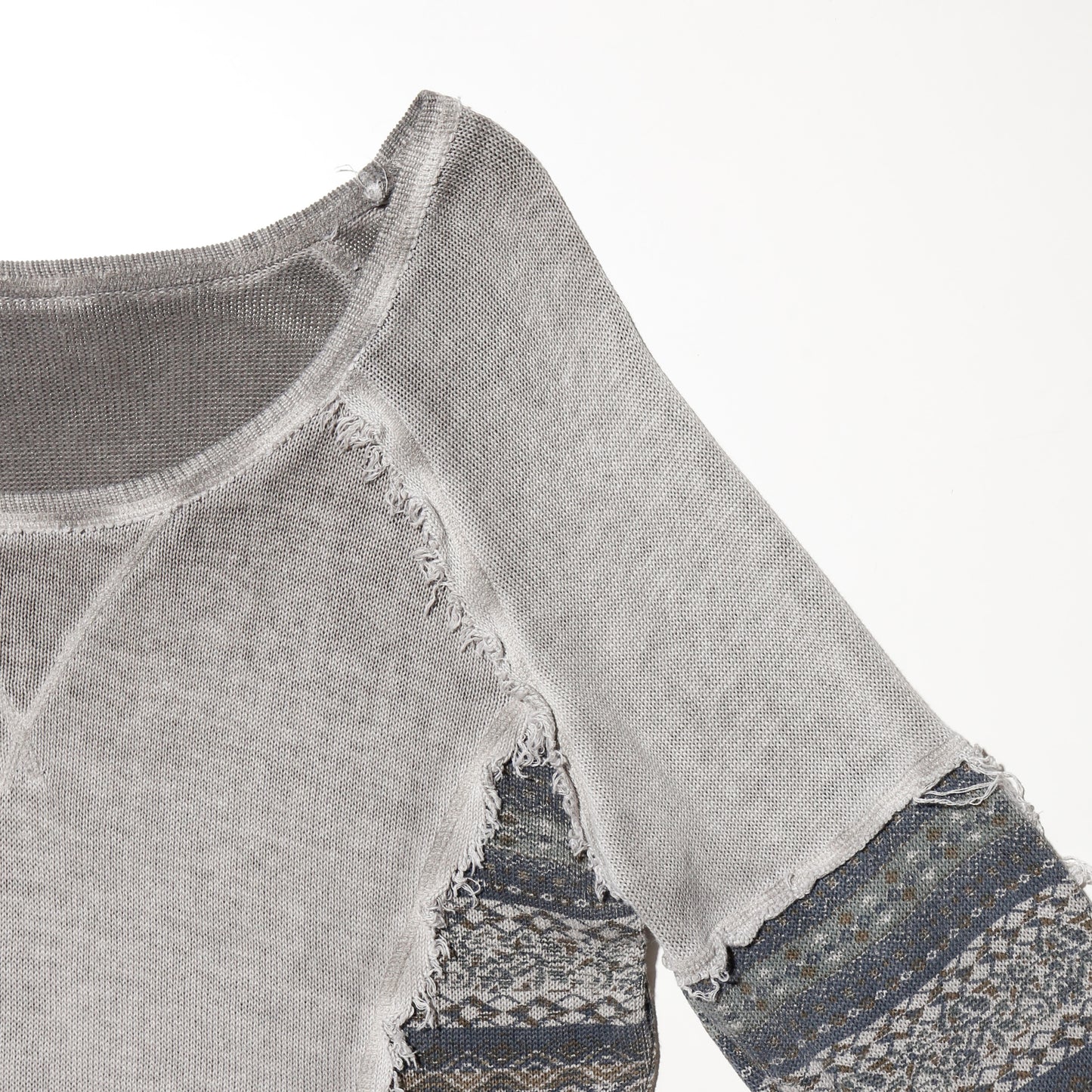 vintage jacquard combi knit cut sew