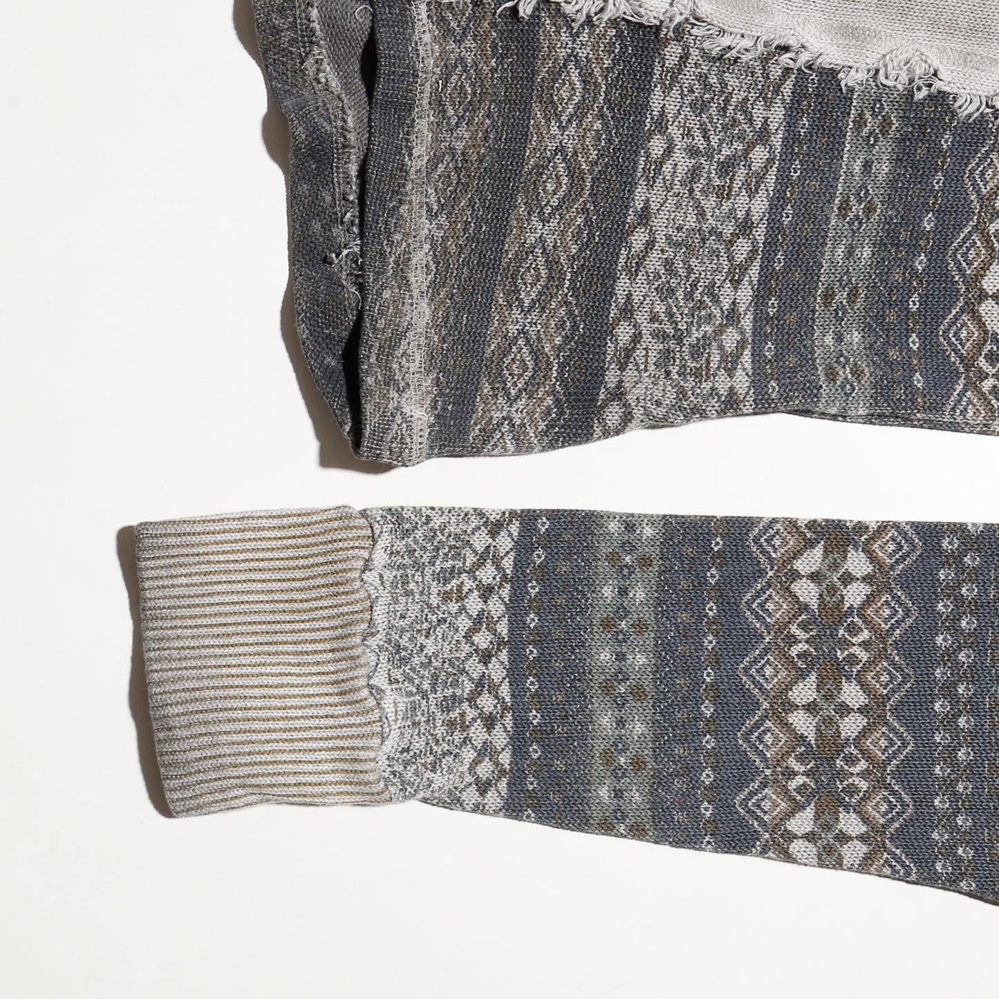 vintage jacquard combi knit cut sew