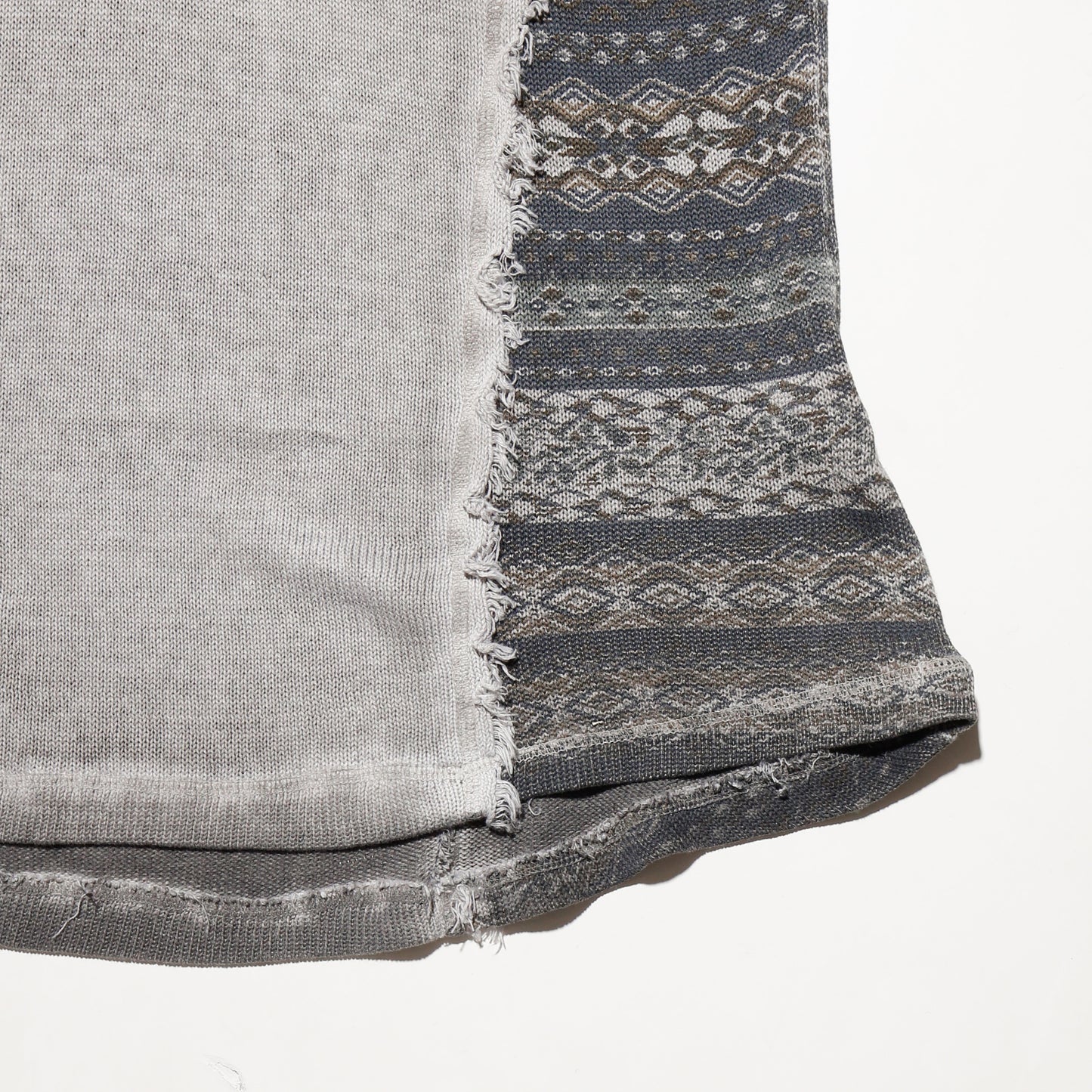 vintage jacquard combi knit cut sew