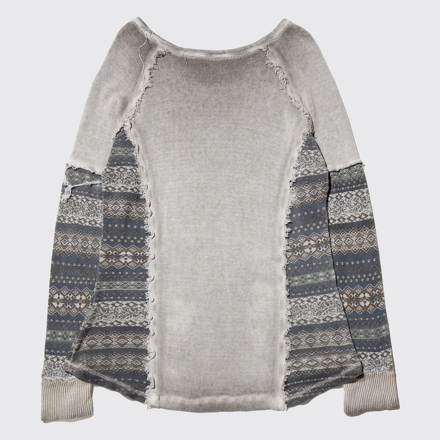 vintage jacquard combi knit cut sew