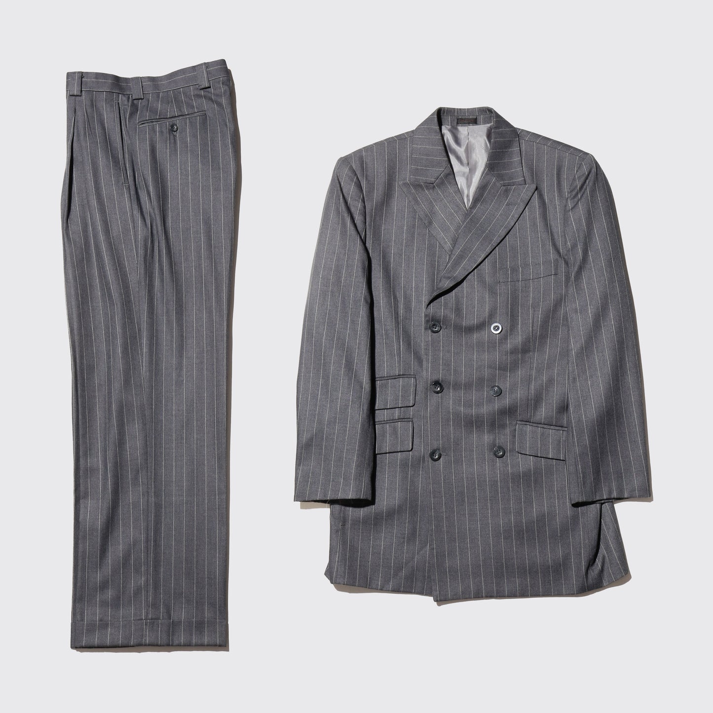 vintage  stripe double breasted set up