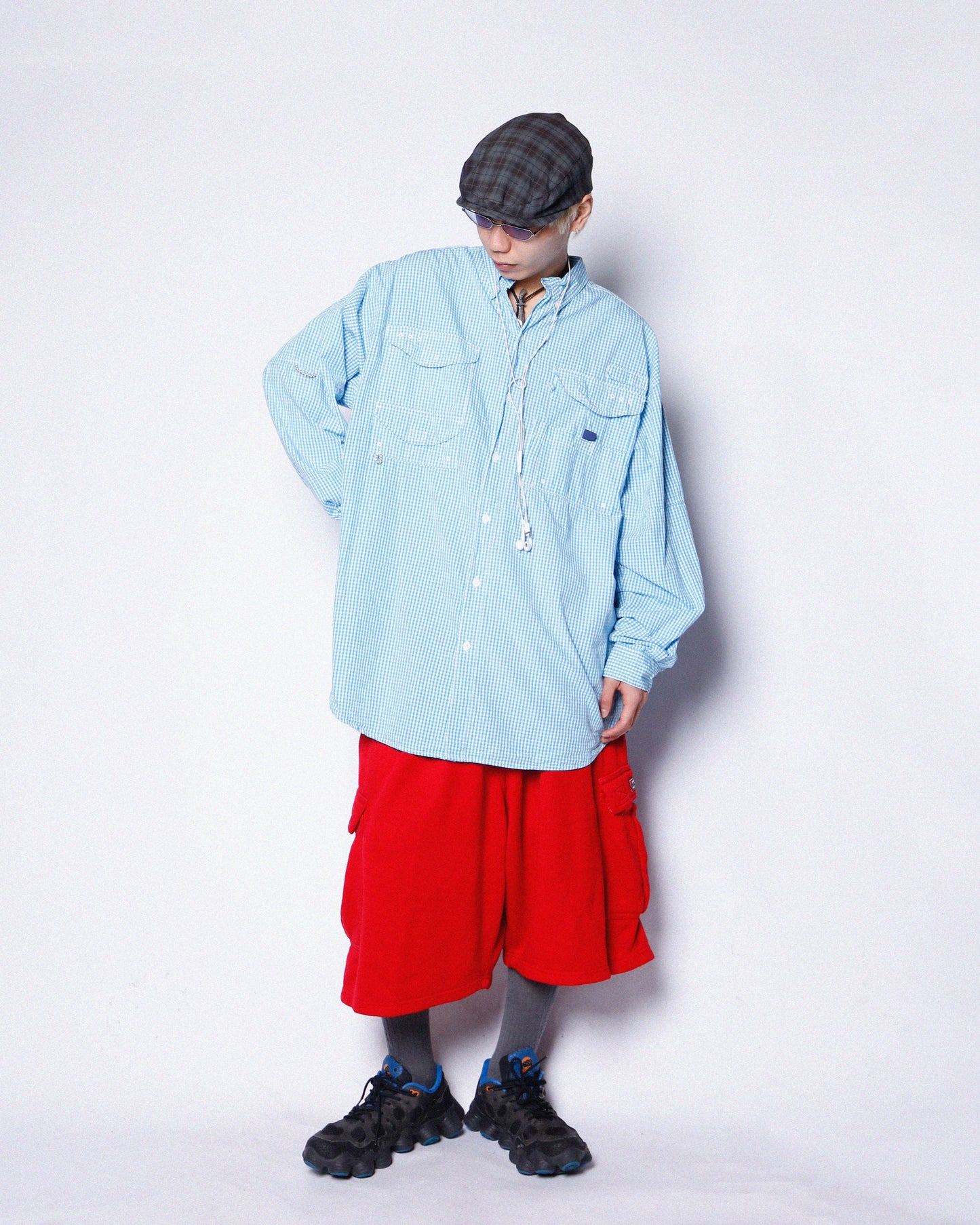 vintage 00's dream usa wide sweat cargo shorts