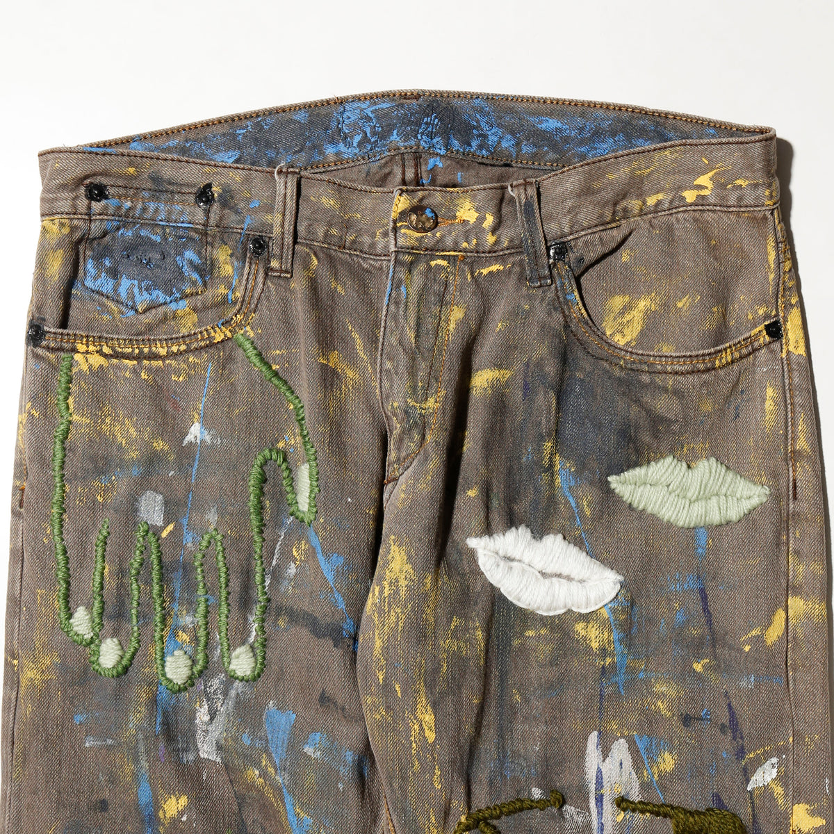 *one-off craft painted trousers