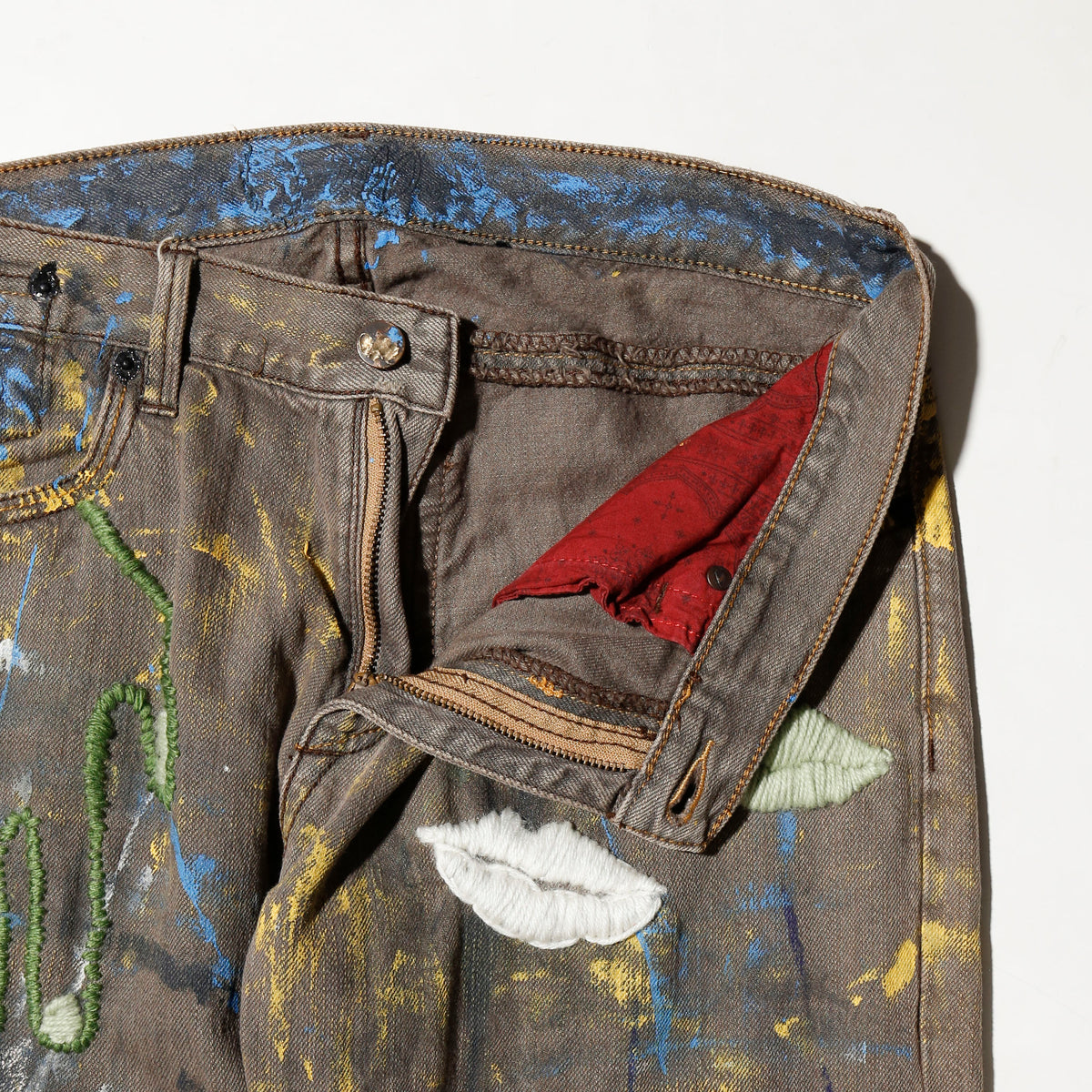 *one-off craft painted trousers