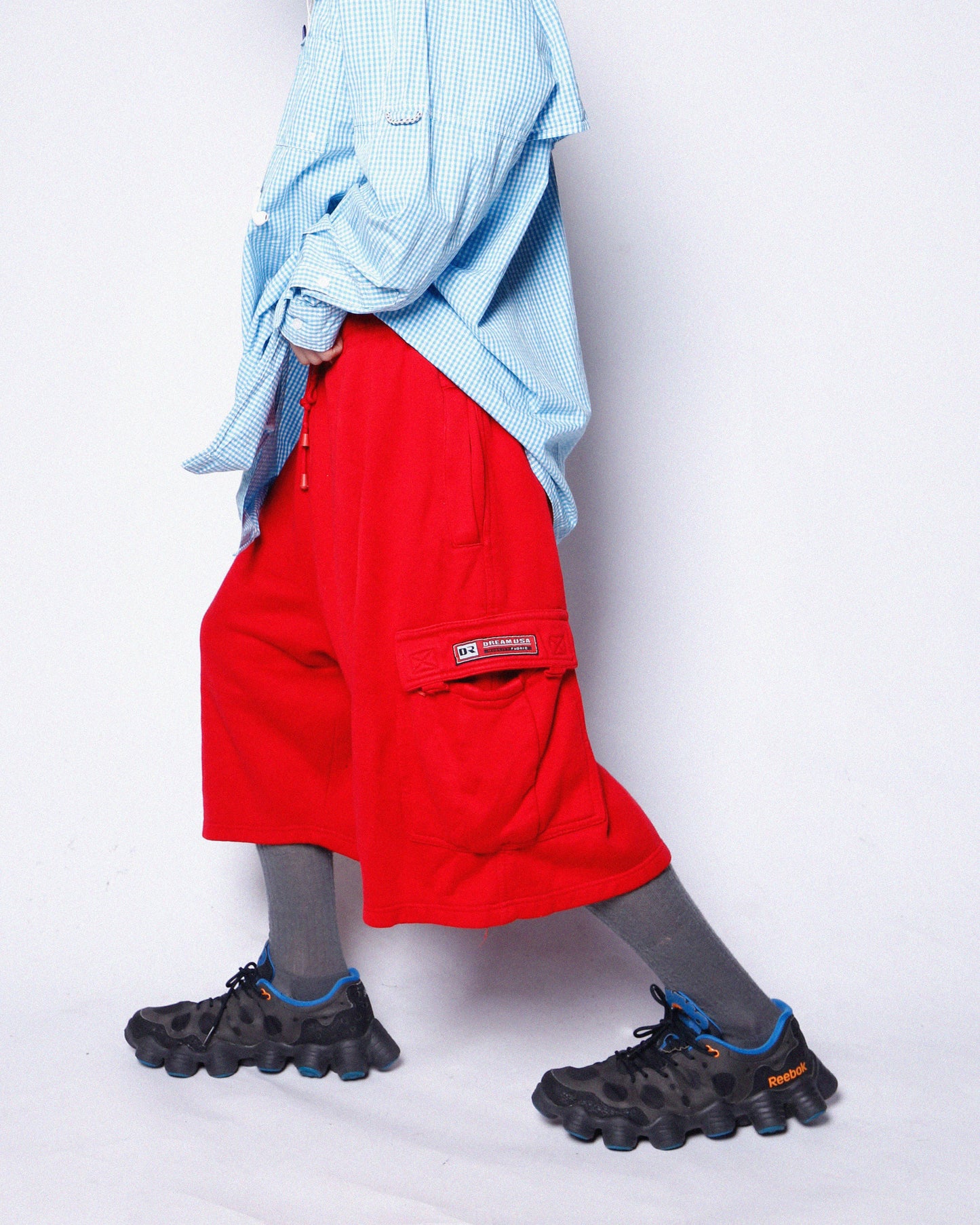 vintage 00's dream usa wide sweat cargo shorts