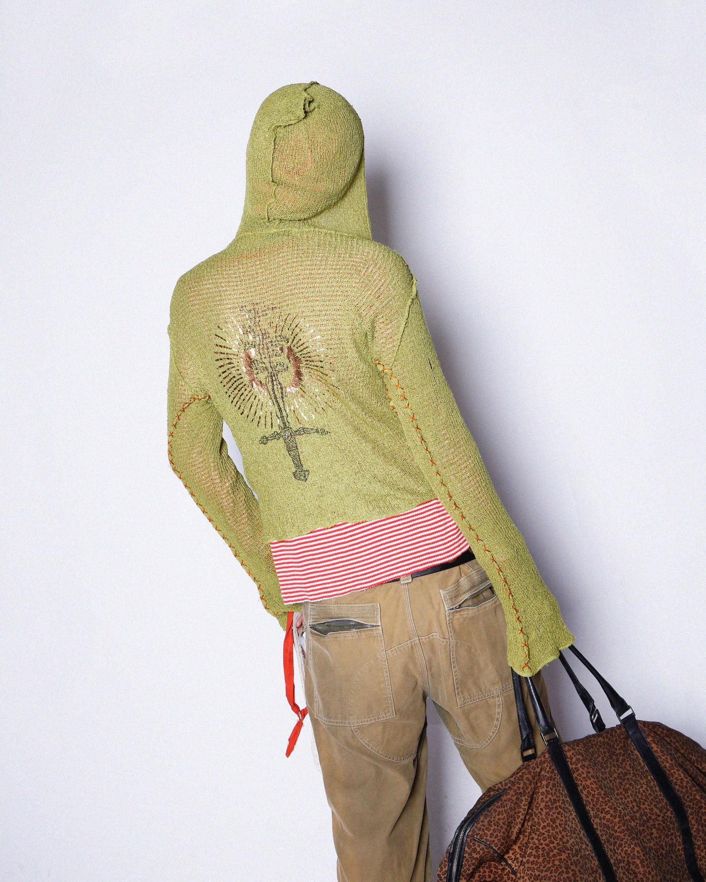 vintage cropped cult knit hoodie