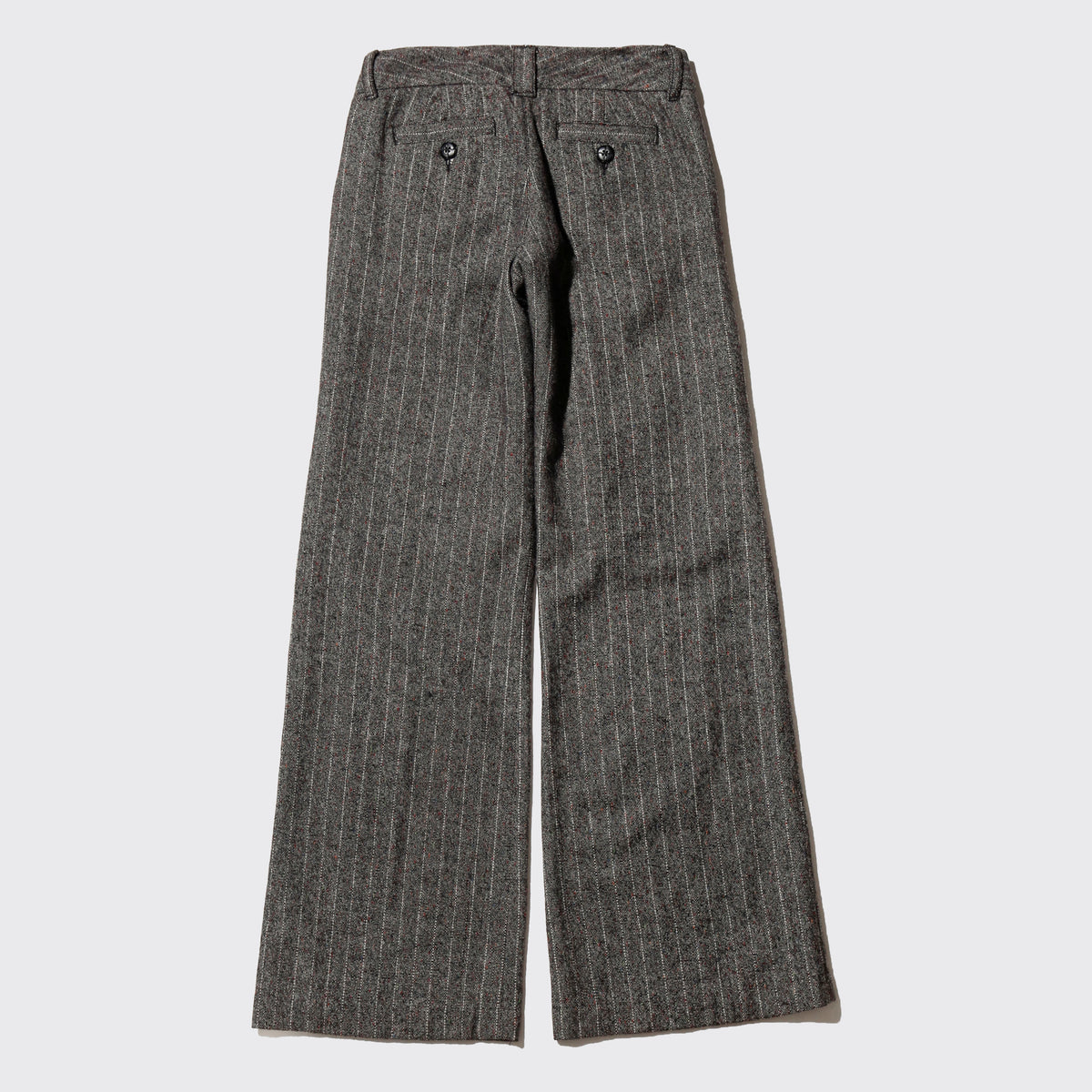vintage low rise nep stripe wool slacks