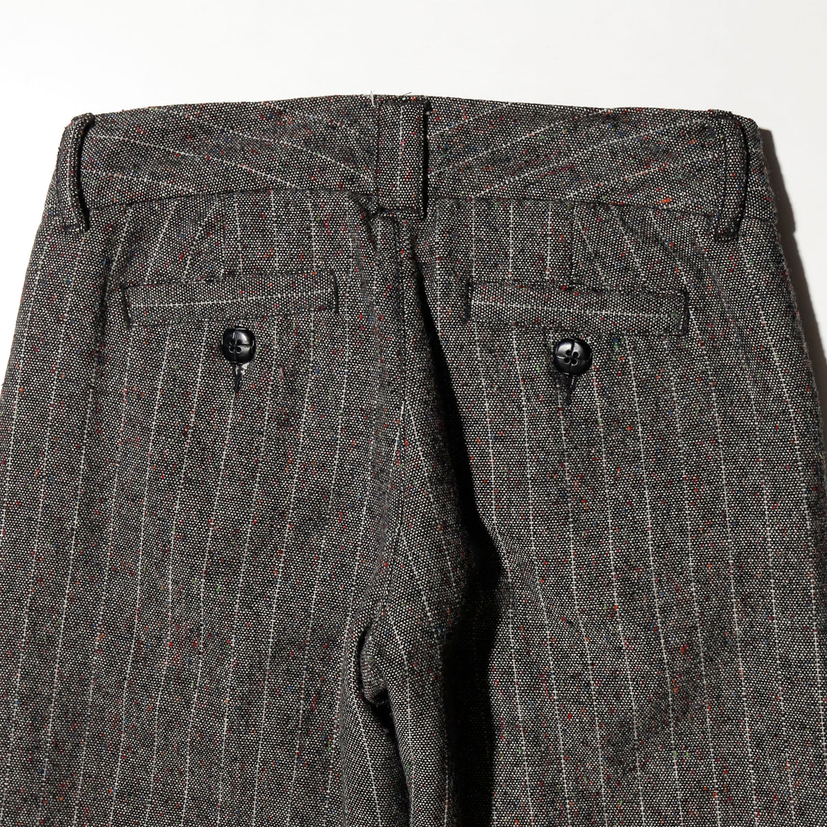 vintage low rise nep stripe wool slacks
