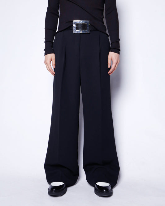 vintage tucked wide slacks