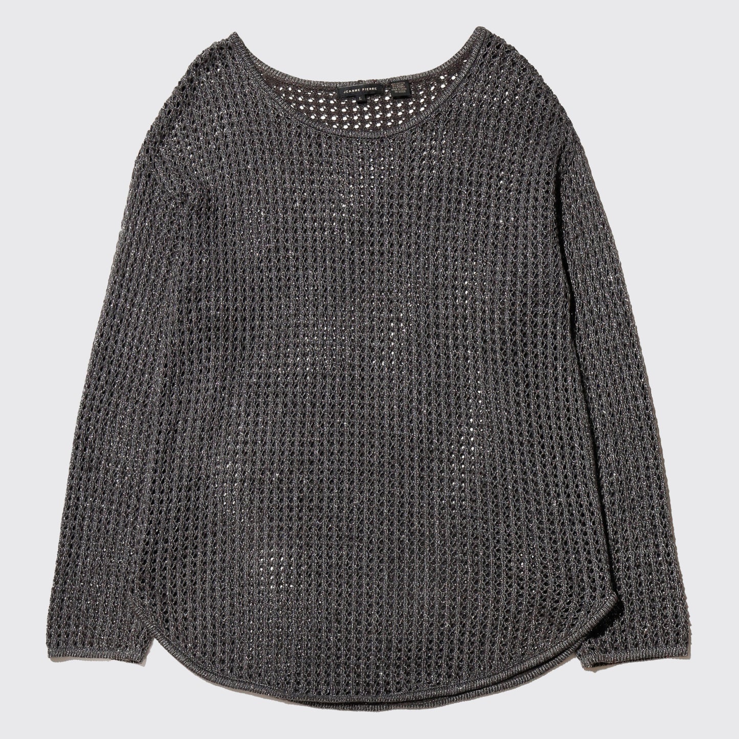 vintage lame fishnet sweater