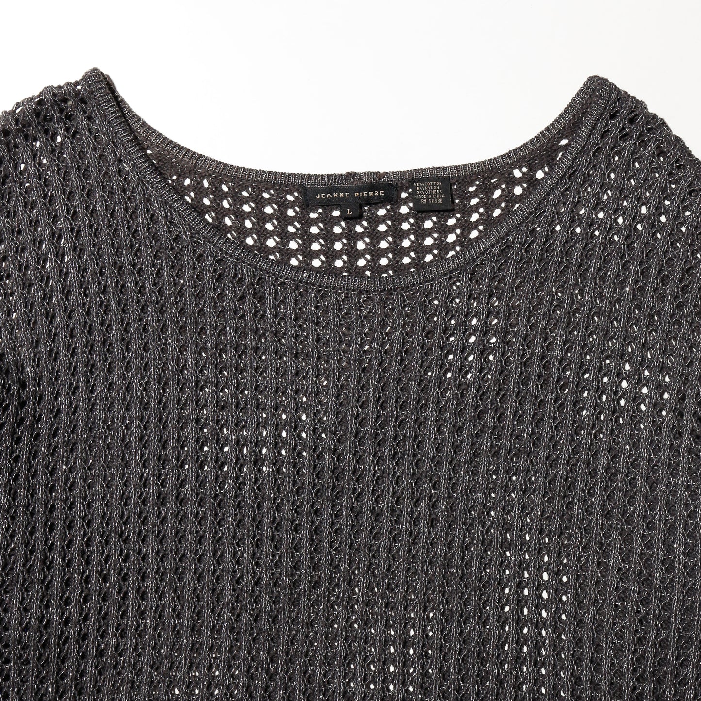 vintage lame fishnet sweater