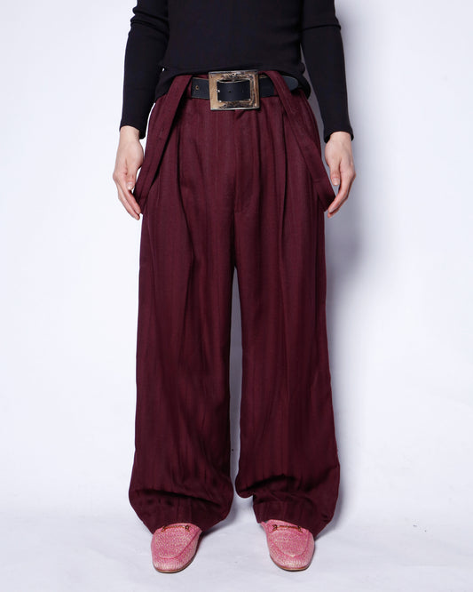 vintage tucked stripe zoot slacks, with suspender