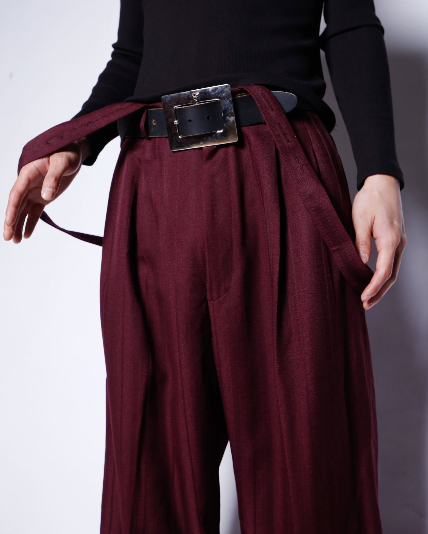 vintage tucked stripe zoot slacks, with suspender