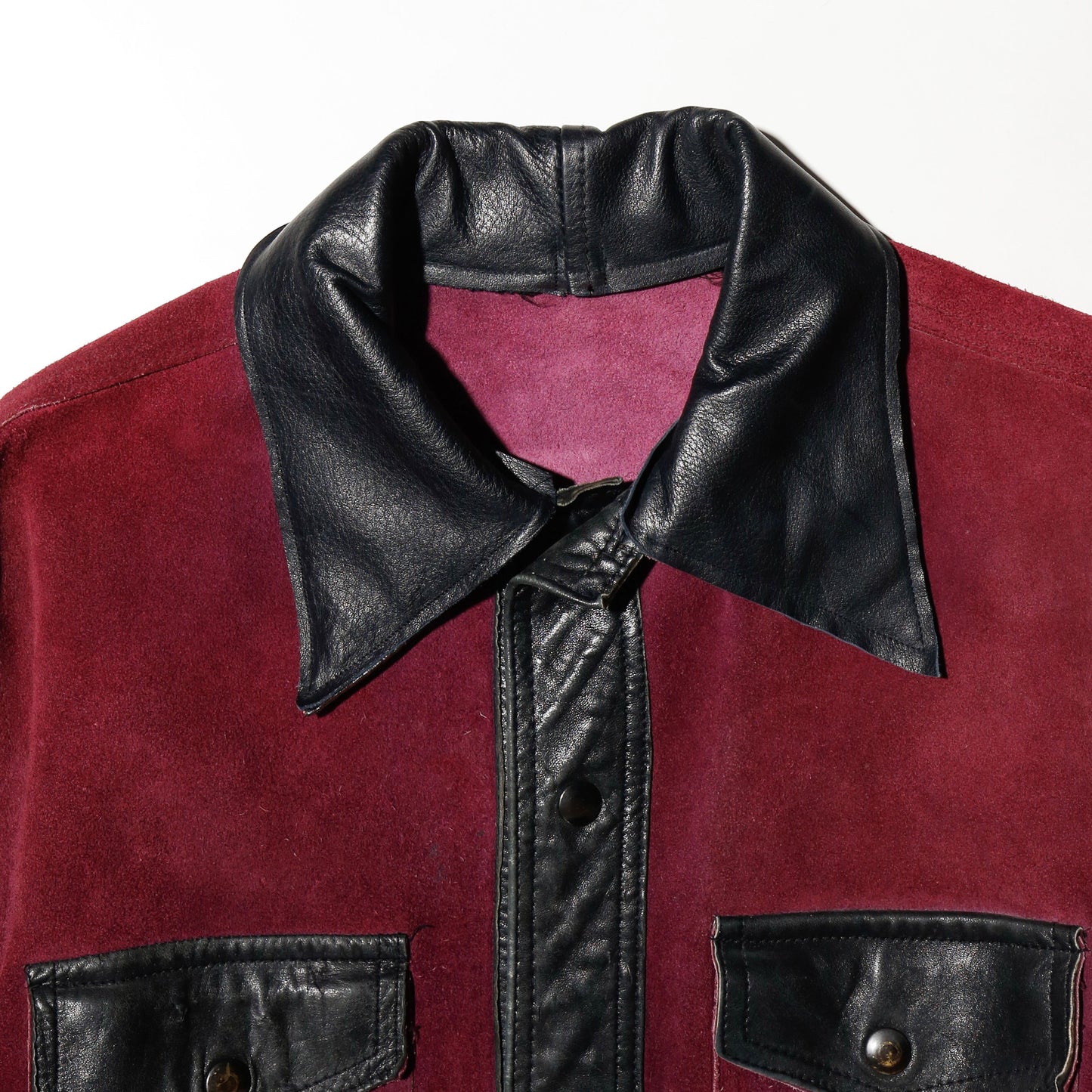 vintage 70's crimson suede leather jacket