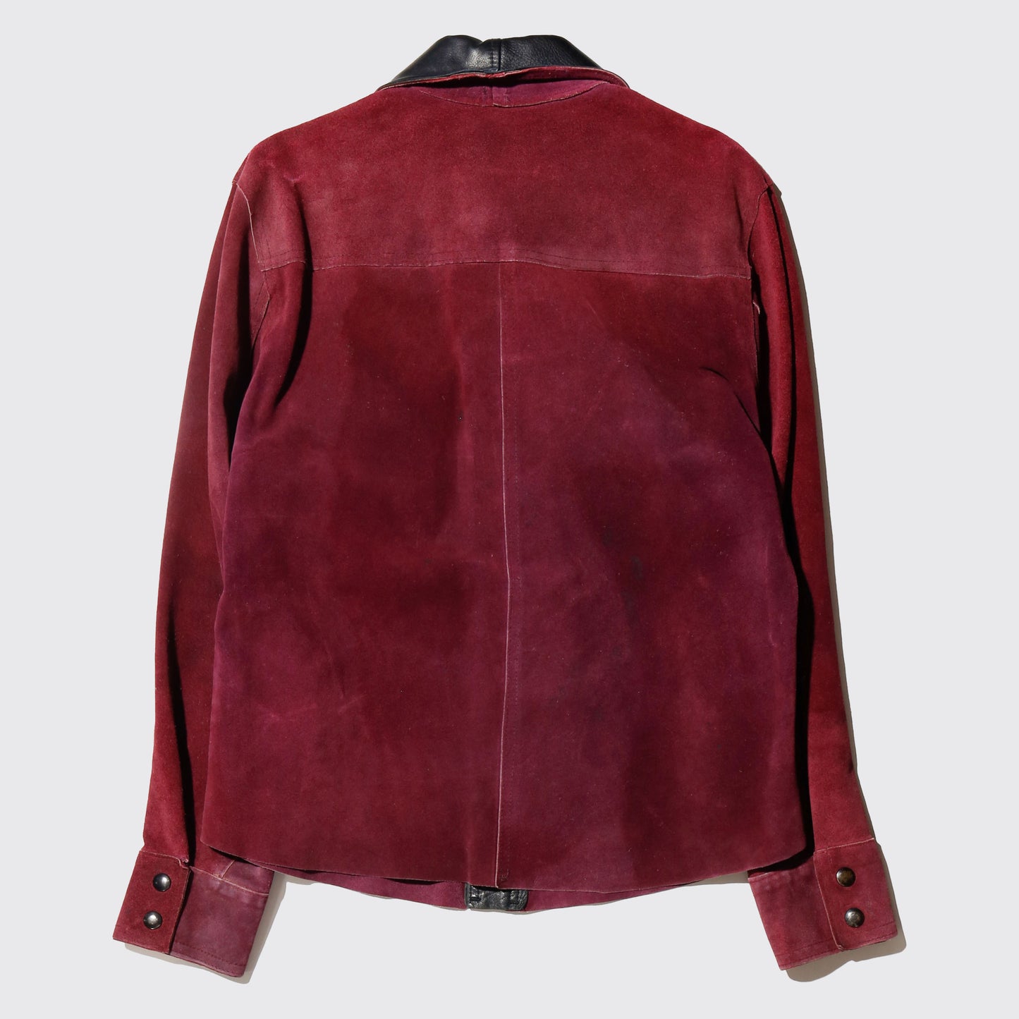 vintage 70's crimson suede leather jacket