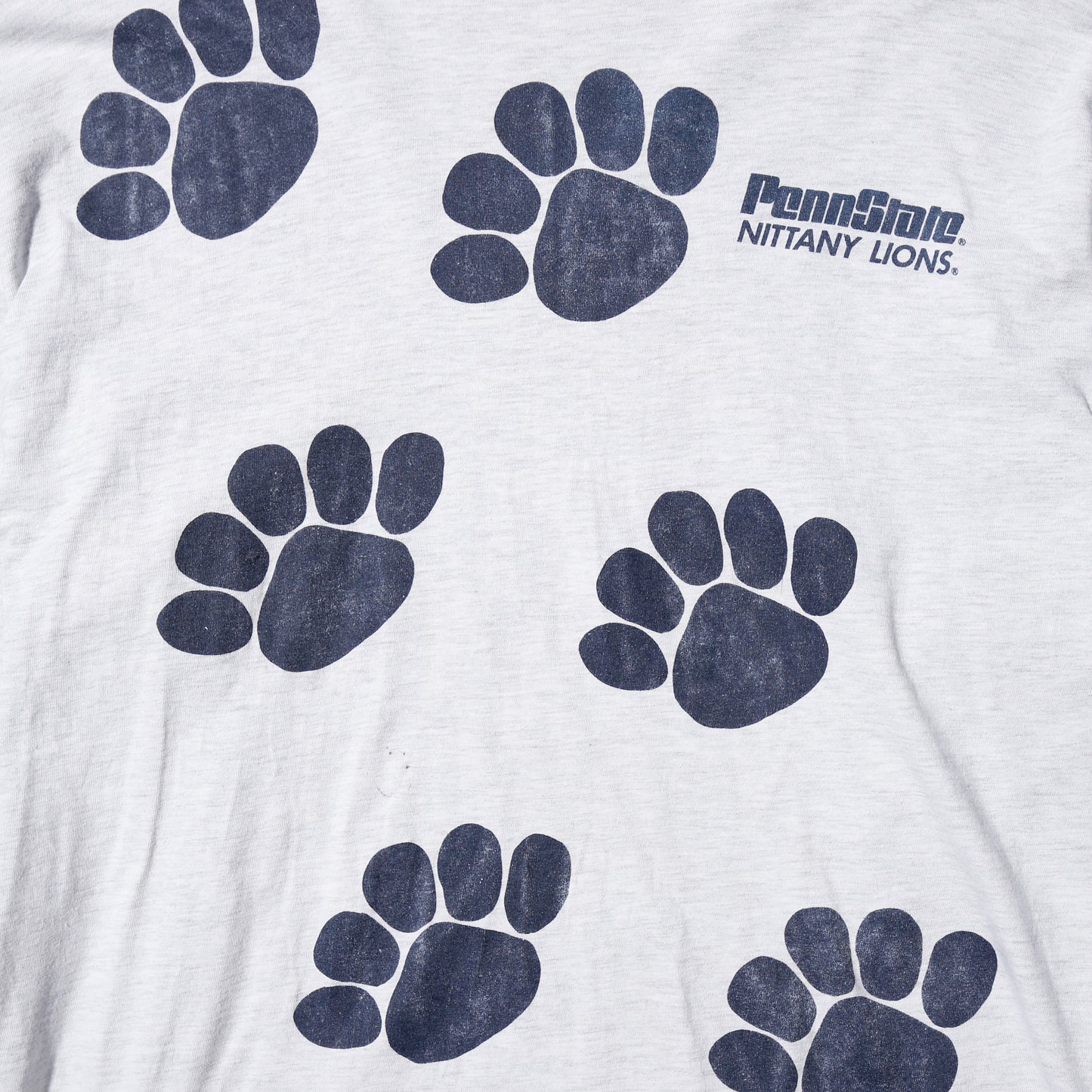 vintage 90's penn state nittany lions paw prints l/s t-shirt