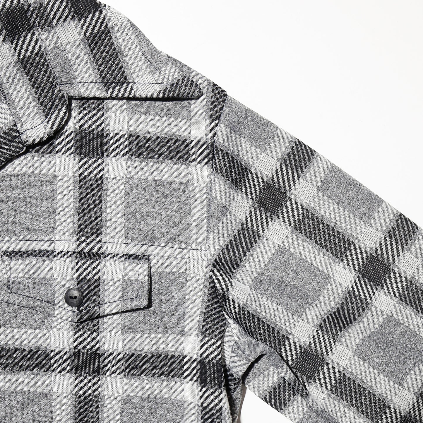 vintage 70's check poly trucker jacket