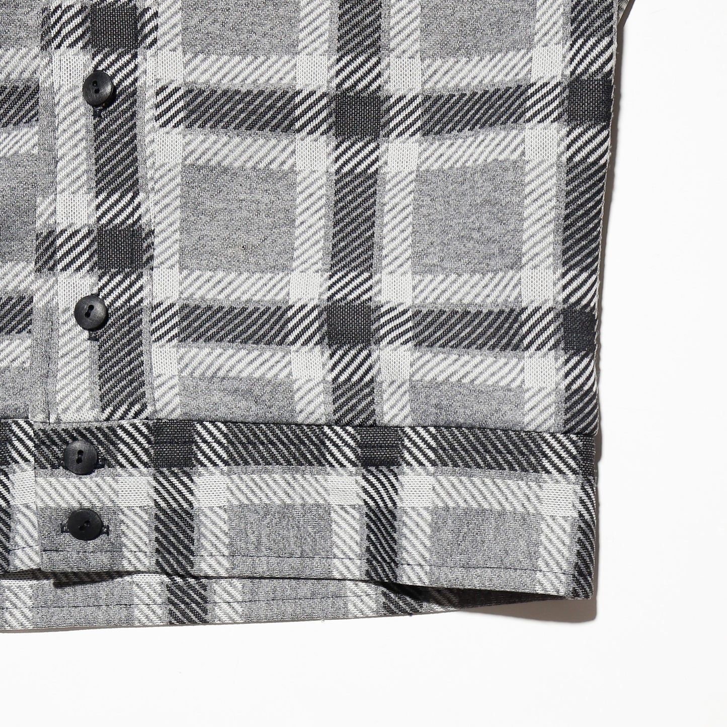 vintage 70's check poly trucker jacket