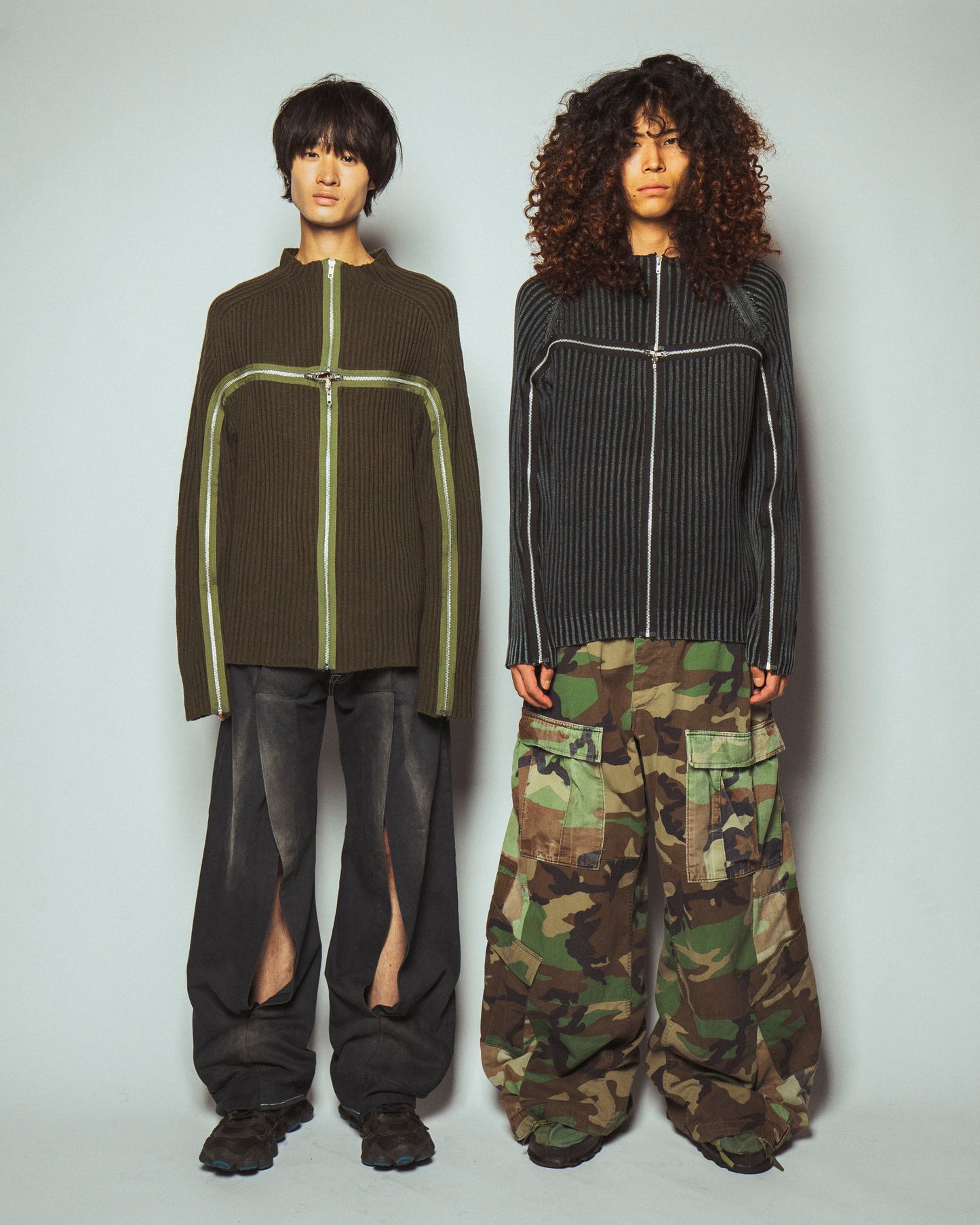 remake upside down wide cargo trousers