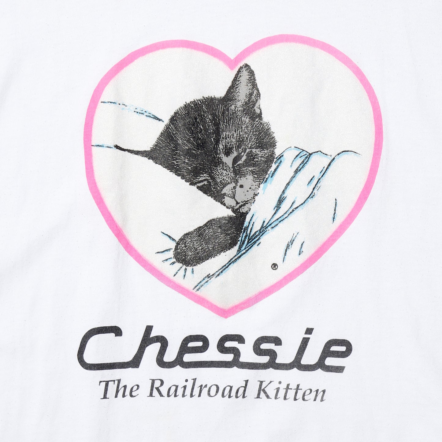 vintage 90's chessie the railroad kitten t-shirt