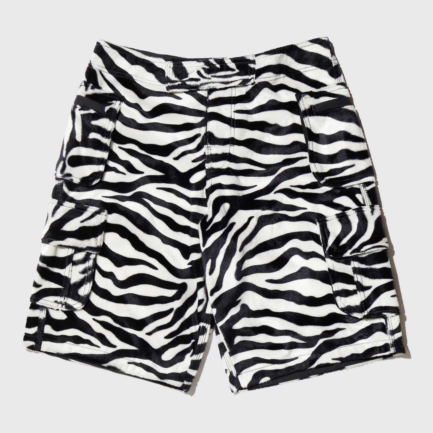 vintage jungle wear faux fur zebra shorts