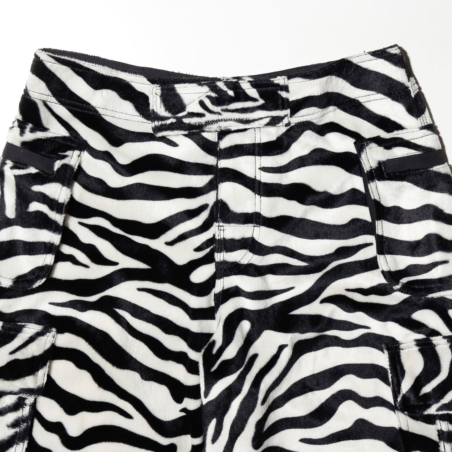 vintage jungle wear faux fur zebra shorts