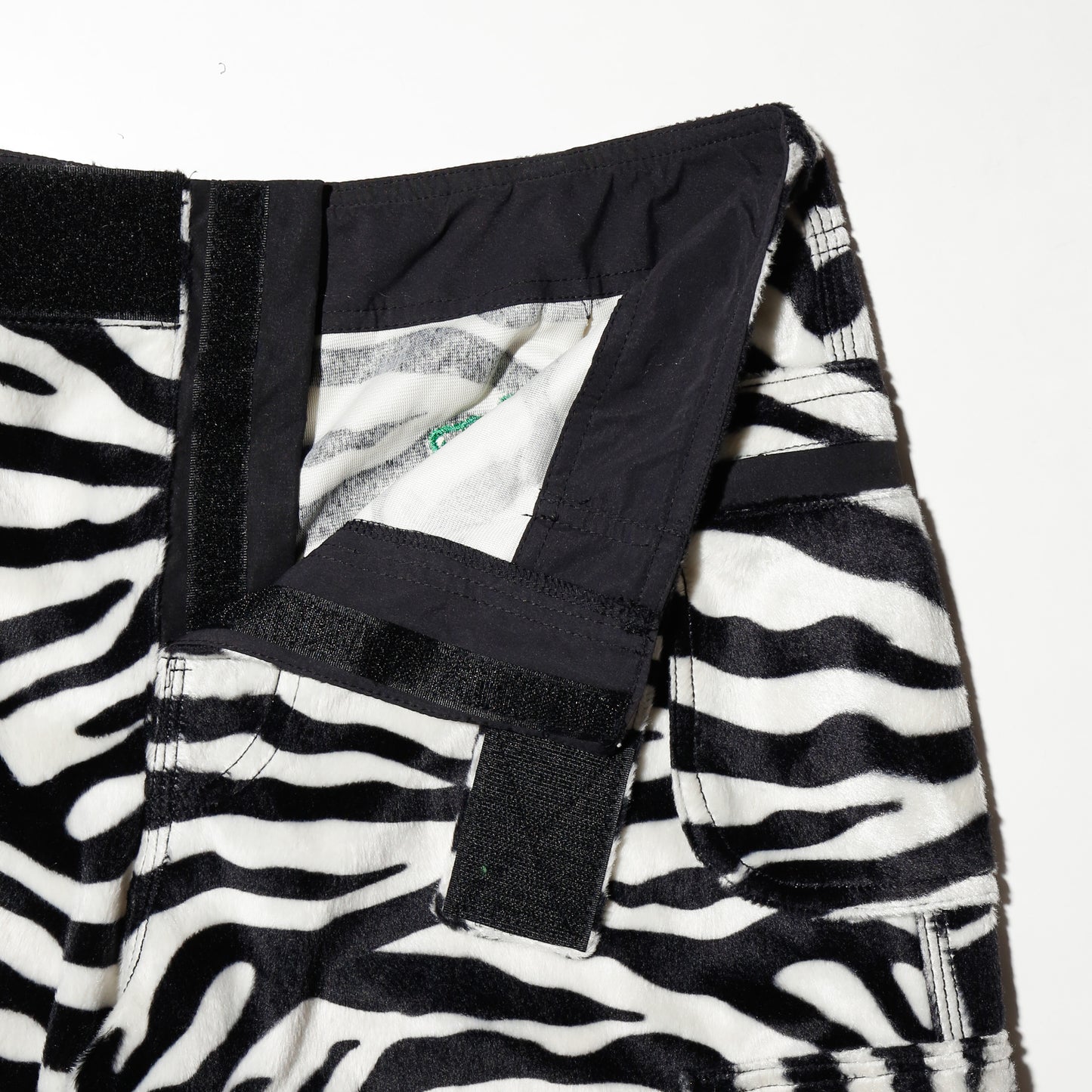 vintage jungle wear faux fur zebra shorts