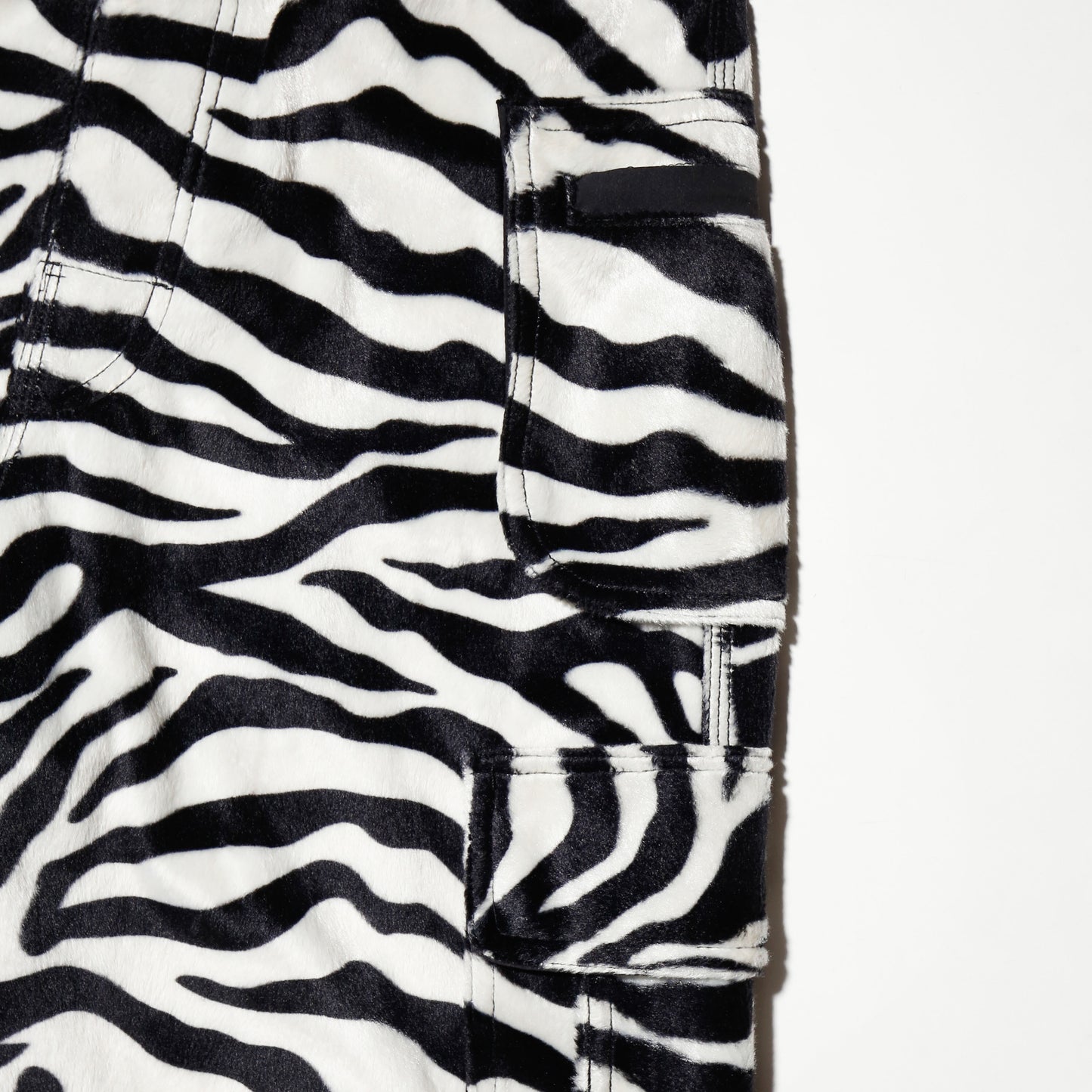 vintage jungle wear faux fur zebra shorts