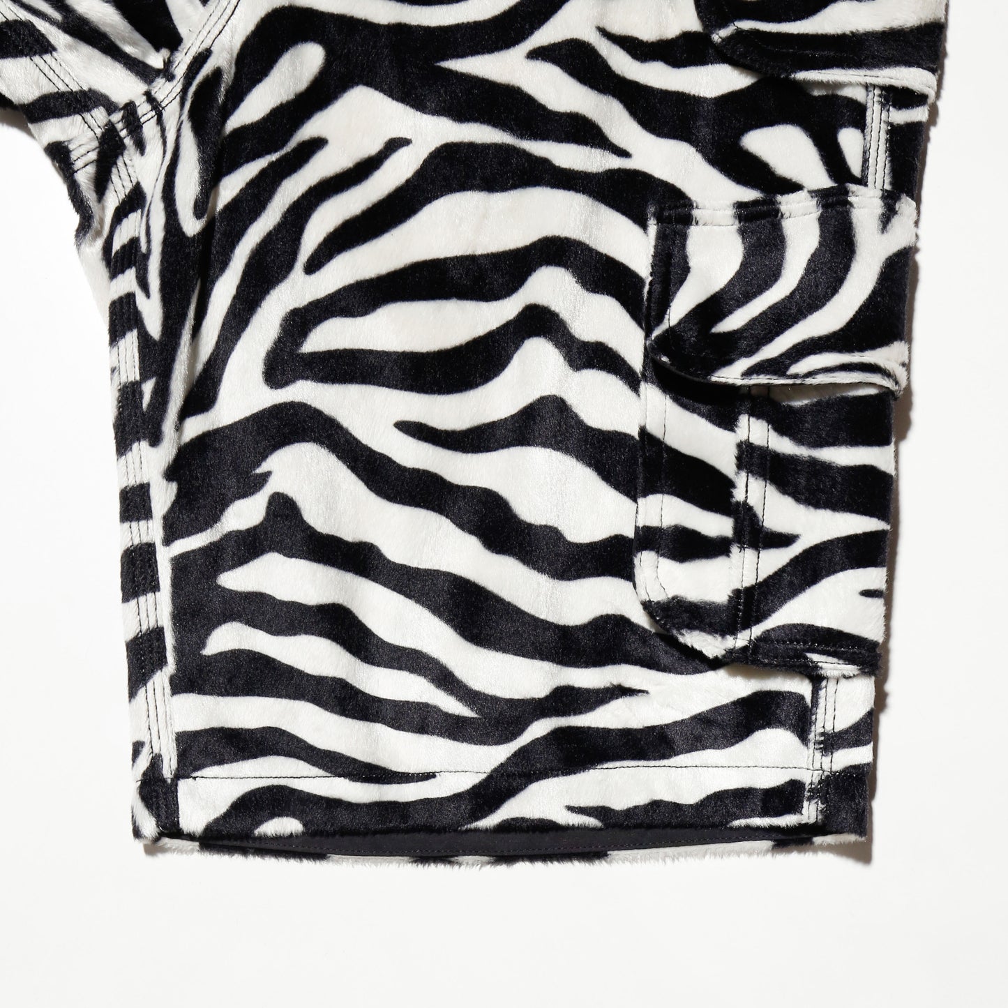 vintage jungle wear faux fur zebra shorts