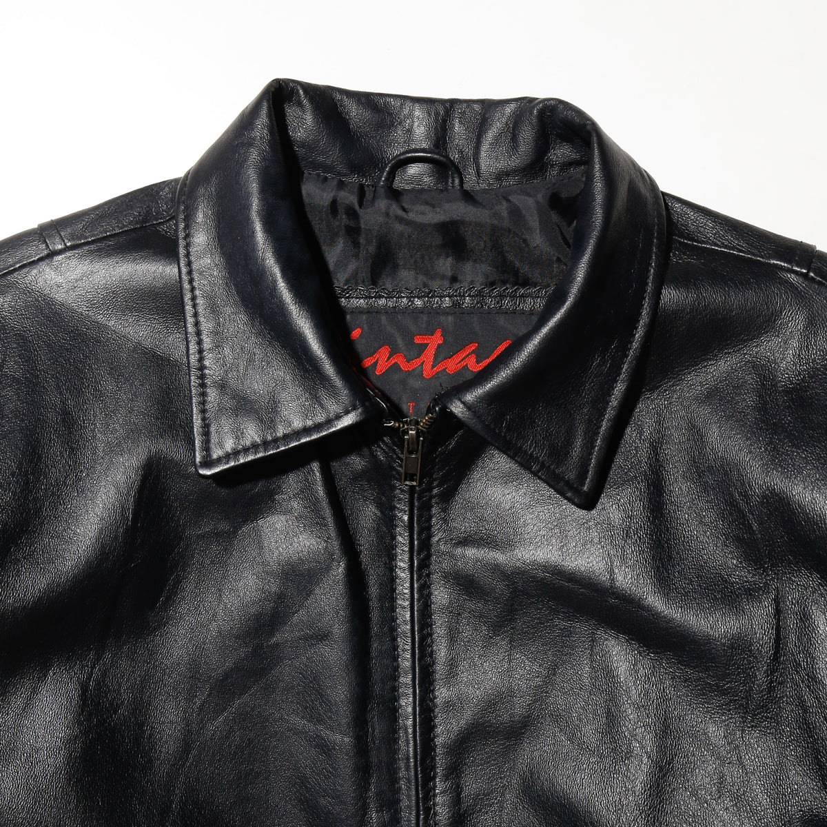 vintage cropped leather trucker jacket – NOILL